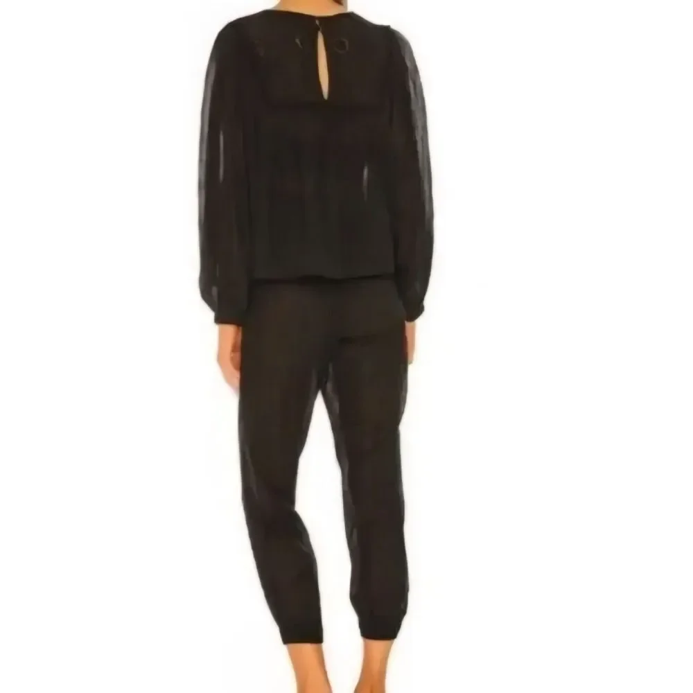 Free People Valencia 2-Piece Sheer Set Black - Small NWT